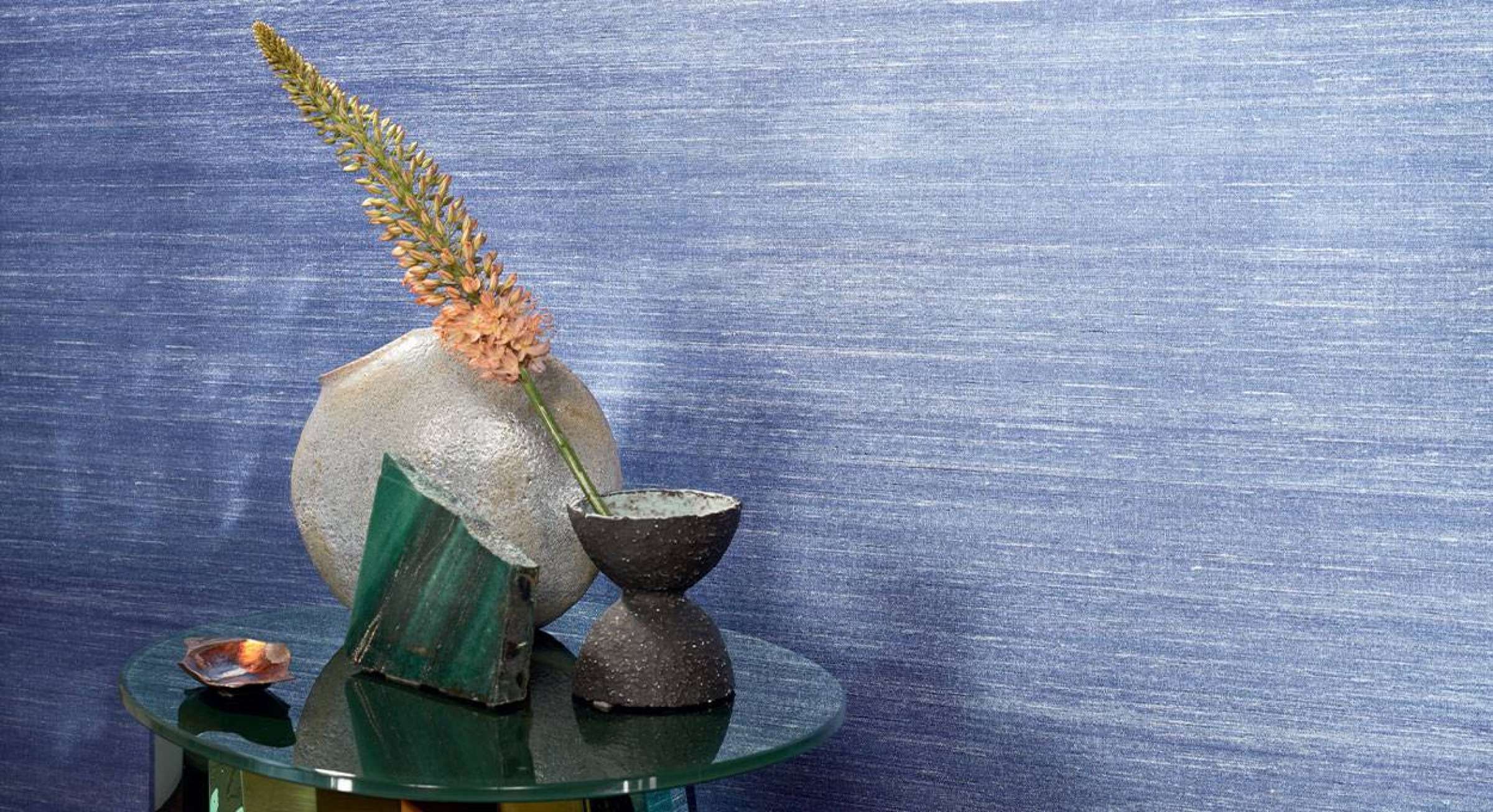 【PELLICULE】satin gather mini op DÉLICAT SILK FAN EDGE - SEAFOAM - Samuel and Sons